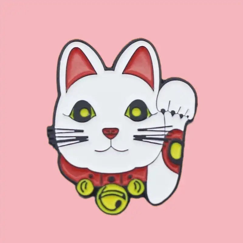 Lucky Cat Head Pin