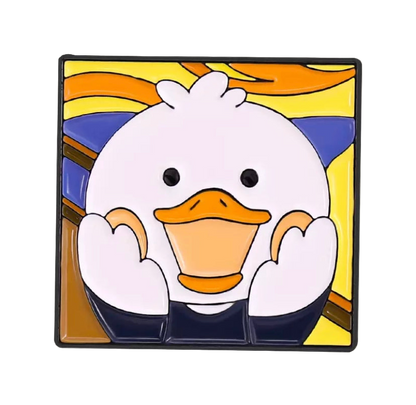 The Scream White Duck Pin