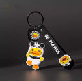 Sleutelhanger met eend en panda