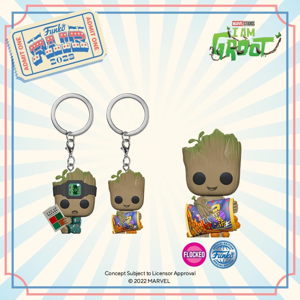 Pop! Keychain Groot avec Cheese Puffs