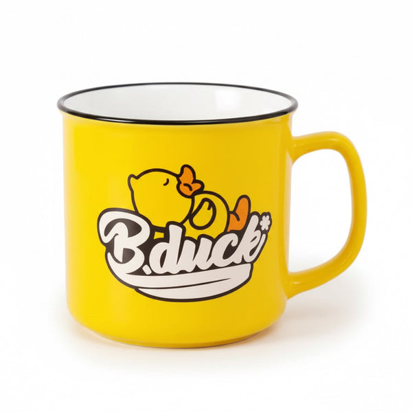 Sleeping yellow duck mug