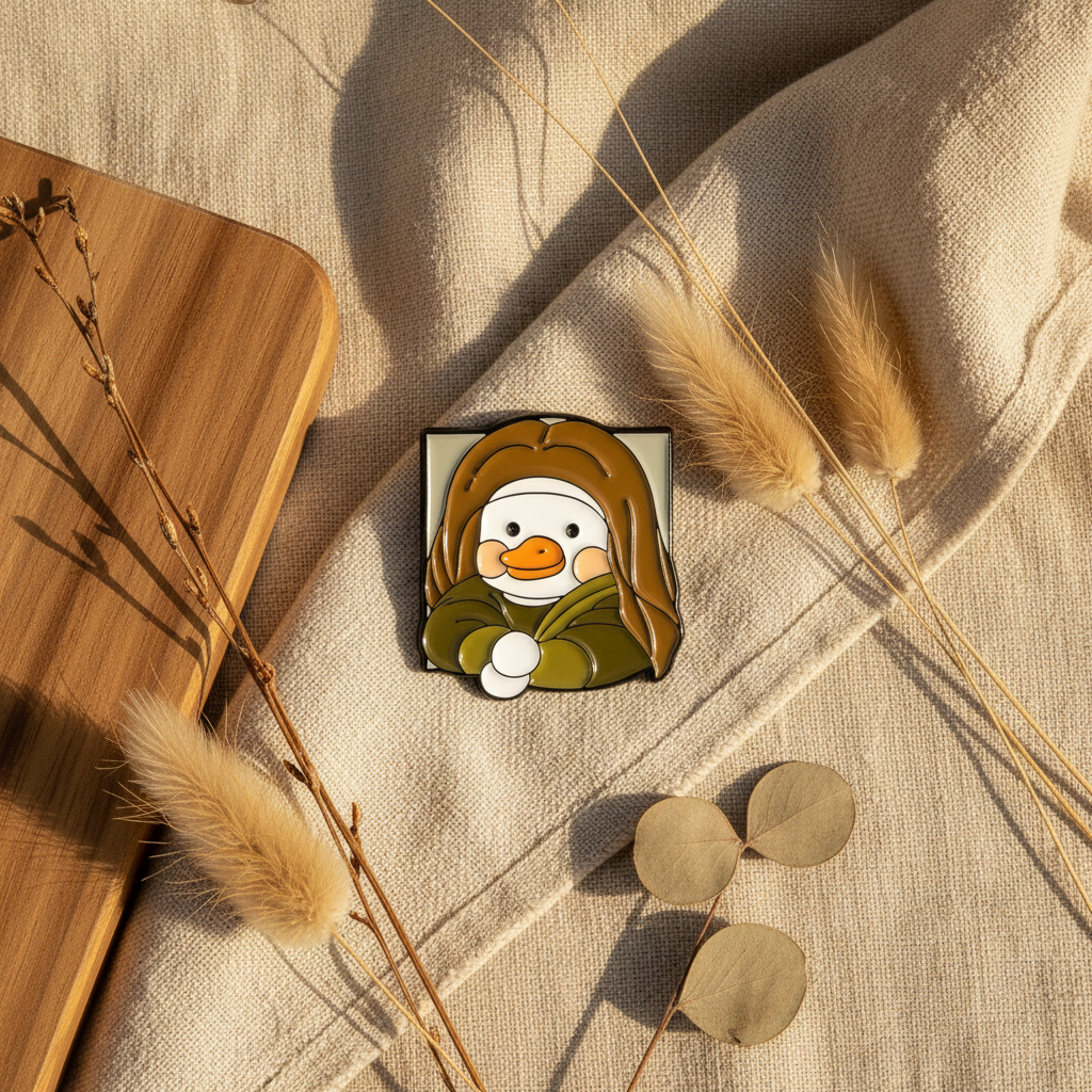 Mona Lisa White Duck Pin