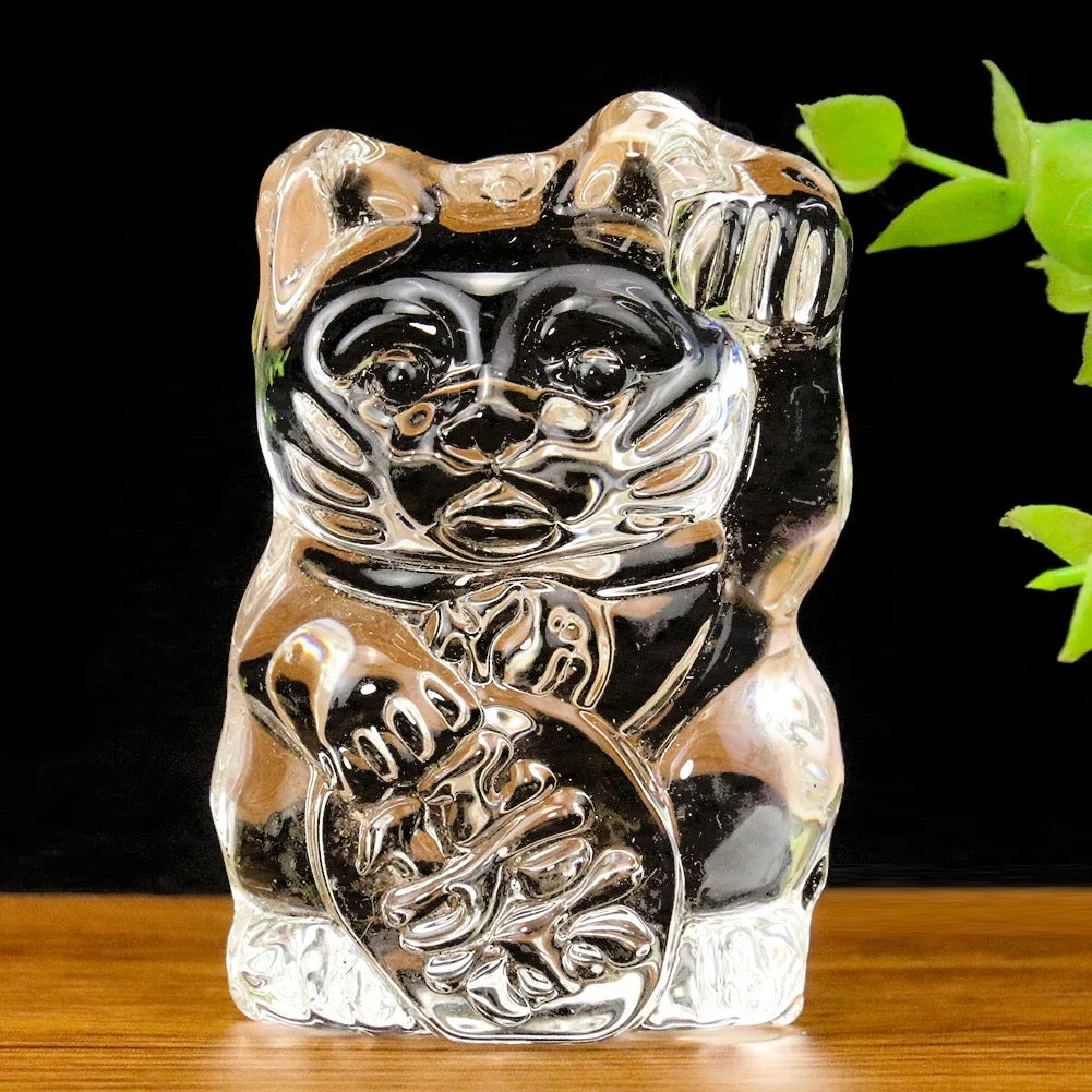 White Lucky Cat Statuette