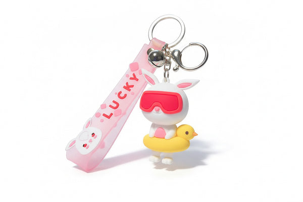 Rabbit Keychain with Duck Buoy
