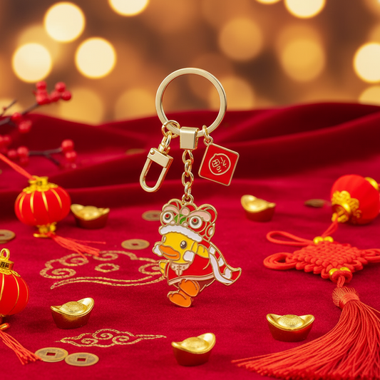 Chinese tiger duck keychain
