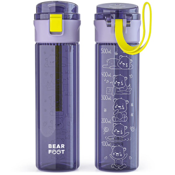 Kids' Water Bottle, 500ml, Lightweight - Logo-Purple