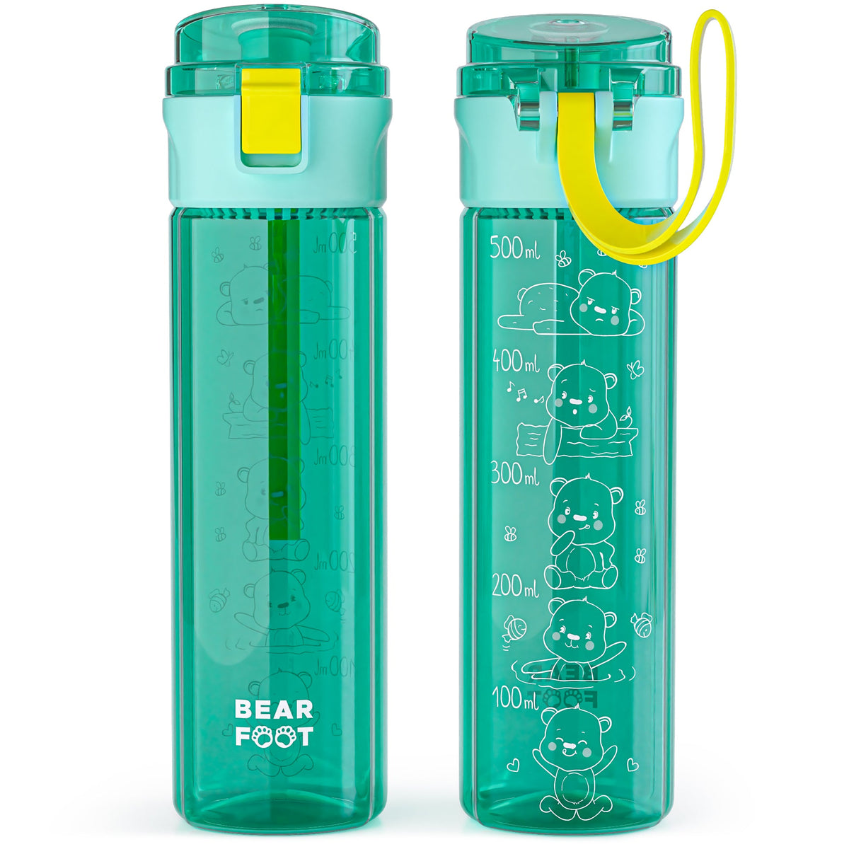 Kids' water bottle, 500ml, lightweight - Logo-mint
