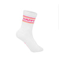 2 Happy Neon Pink Socks