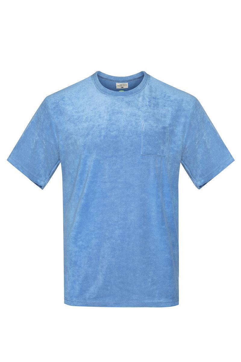 Blue Grey Terry Oversized T-Shirt