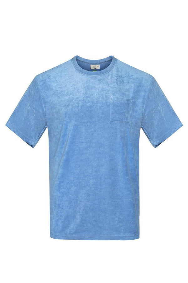 Blue Grey Terry Oversized T-Shirt