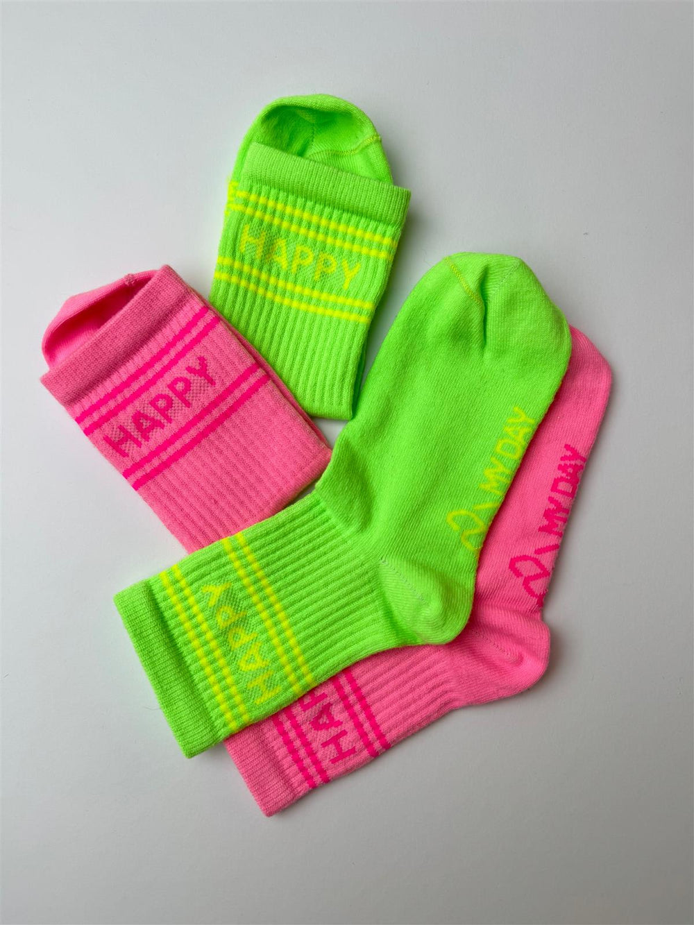 Chaussettes NEON HAPPY rose