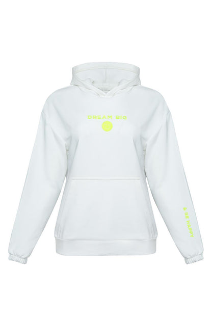 Sweat à capuche blanc unisexe – vue produit 8