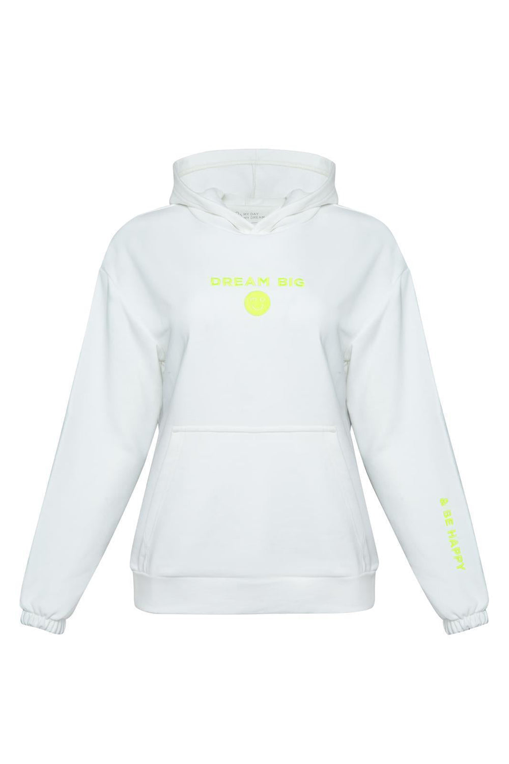 Sweat à capuche blanc unisexe