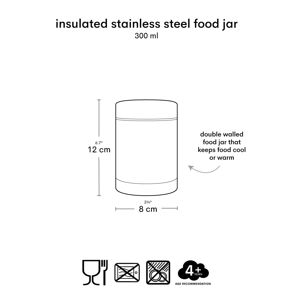Pot alimentaire isotherme en inox - Robots – vue 10 – A Little Lovely Company