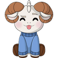 Peluche Jschlatt Tongue Out Ram (1ft)