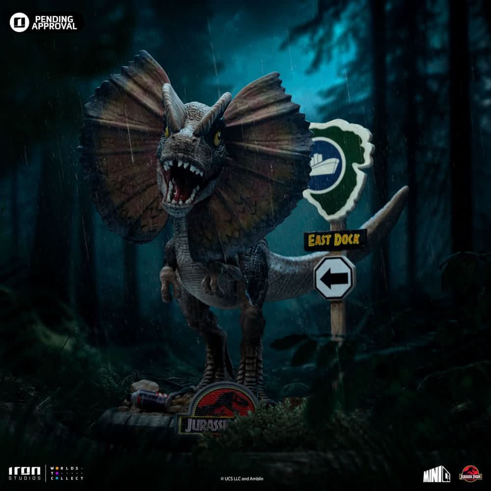 Dilophosaurus Statue - Jurassic Park - MiniCo - Iron Studios