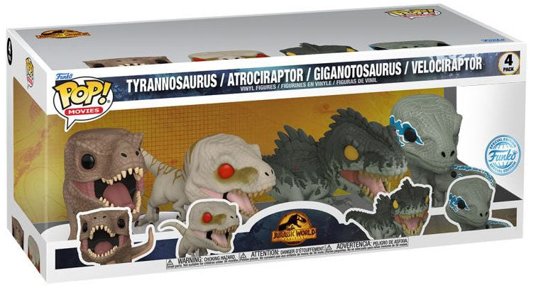 Jurassic World 3 Pop! - 4-PACK (SE) - PRE-ORDER*