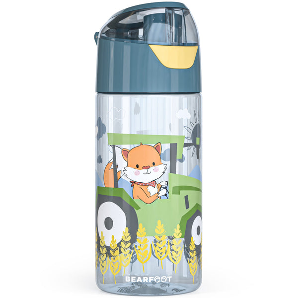 Kids' water bottle, lightweight - Tractor Fox