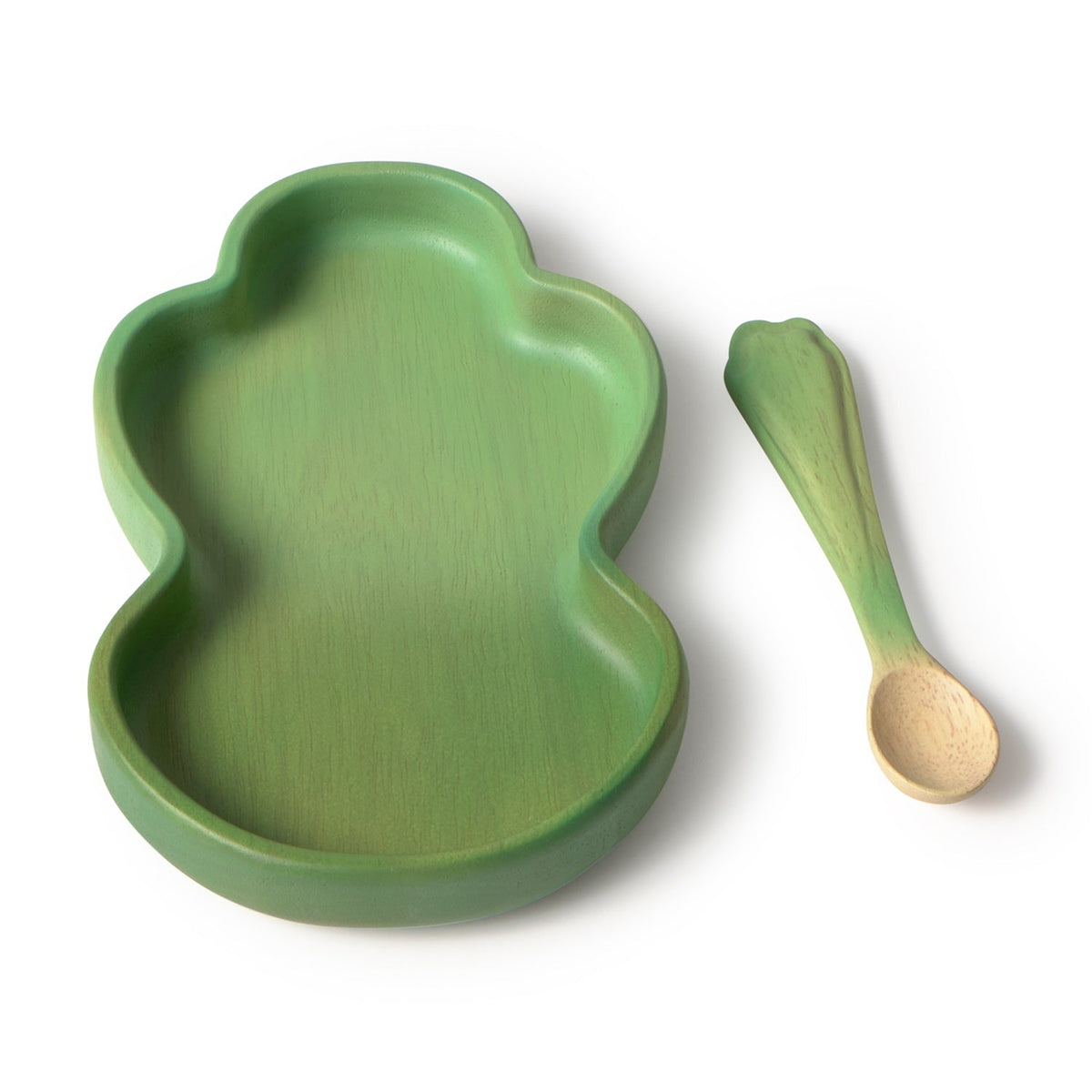 Kendall le Chou kale – Ensemble assiette et cuillère bébé