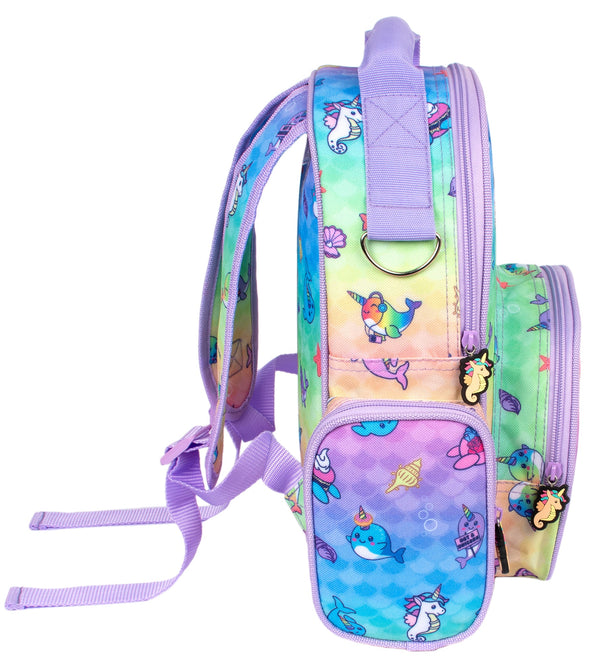 Kids School Backpack - Narwhal & Seahorse Nursery Bag