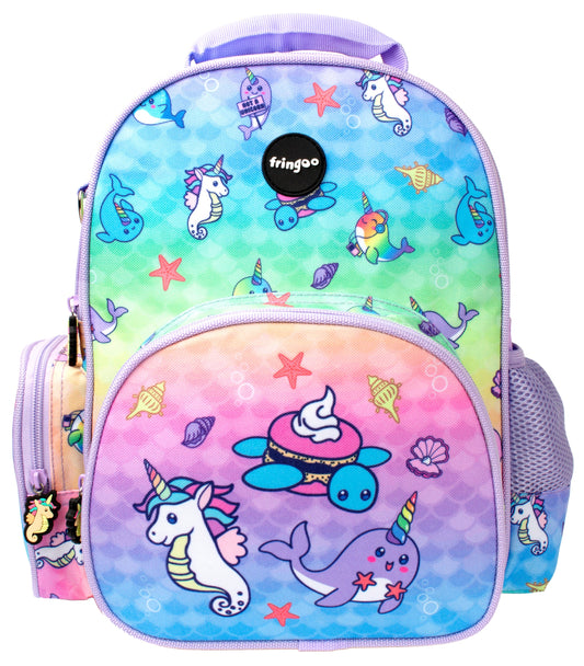 Kids School Backpack - Narwhal & Seahorse Nursery Bag