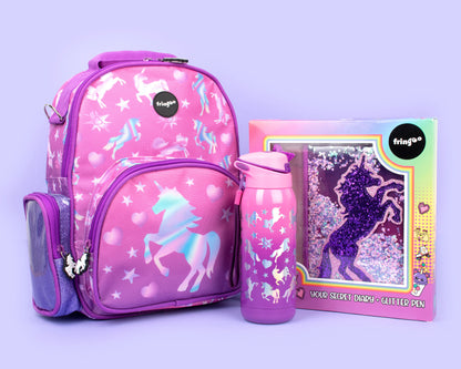 Sac à dos scolaire pour enfants - Sac de maternelle licorne ombrée pour filles