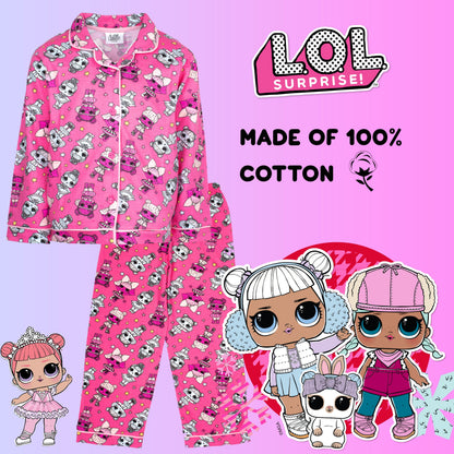 LOL Pink Button-Up Pajamas