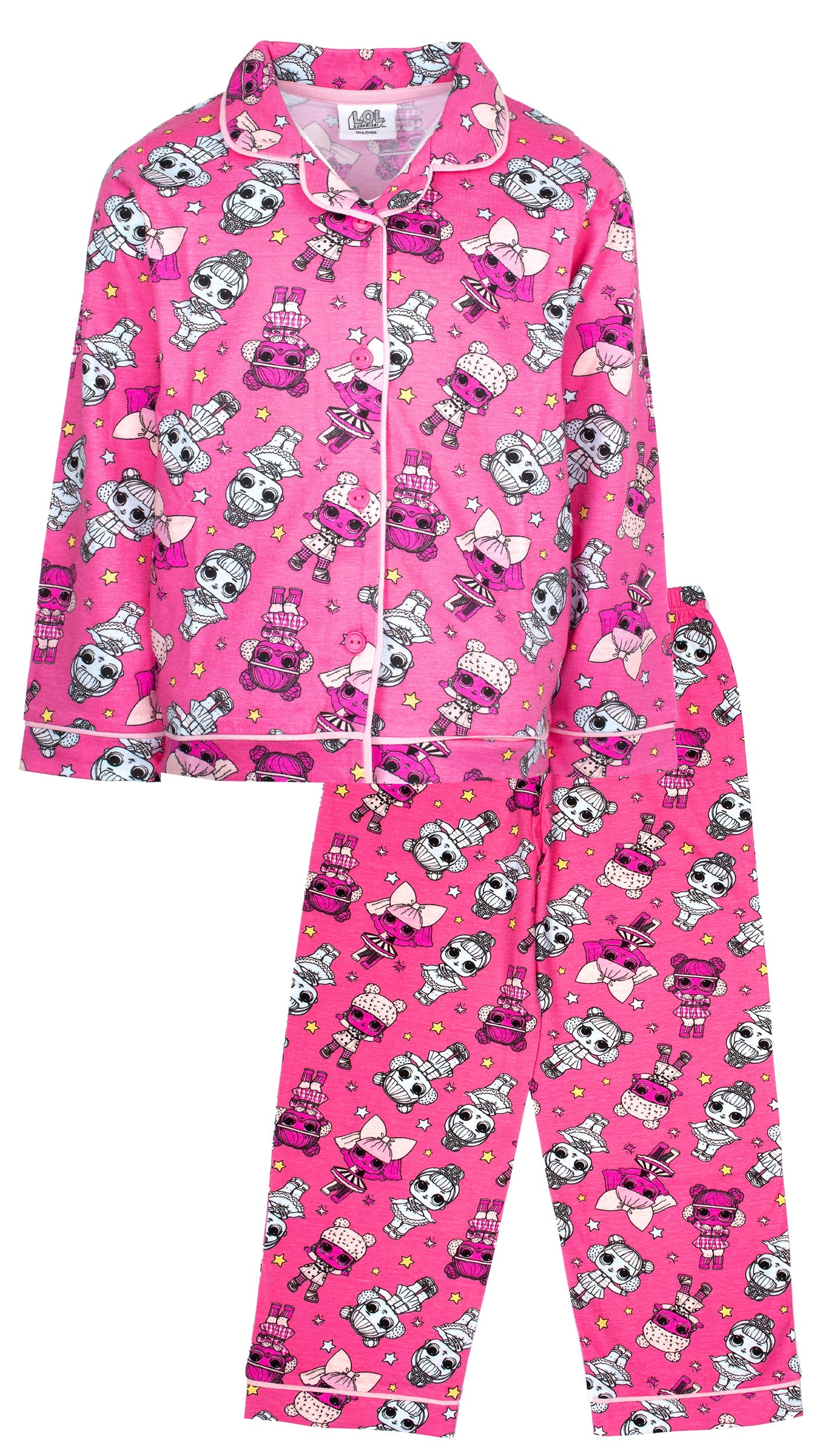 LOL Pink Button-Up Pajamas