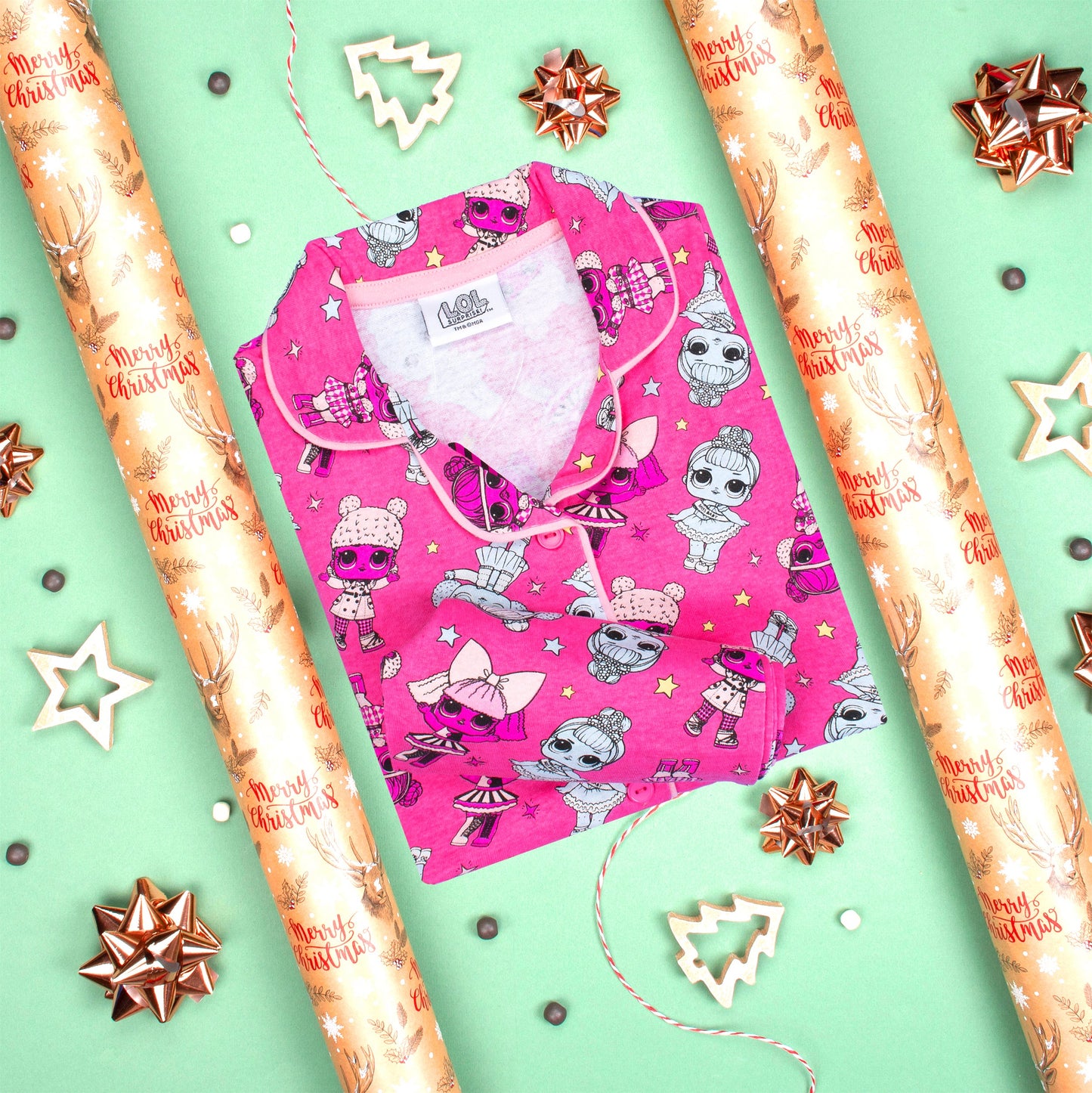 LOL Pink Button-Up Pajamas