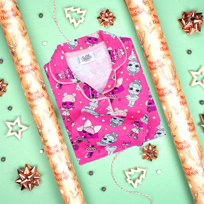 LOL Pink Button-Up Pajamas