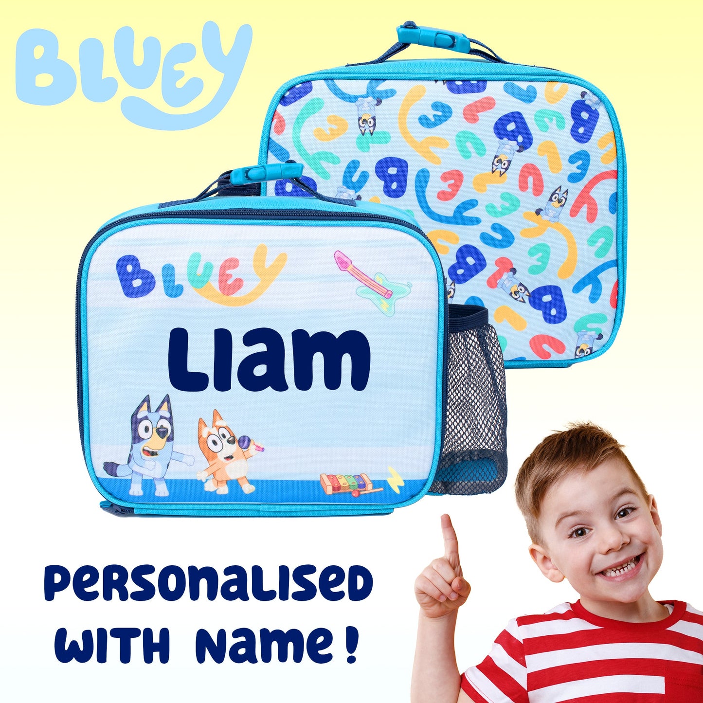Personalized Lunch Bag - Bluey Blue