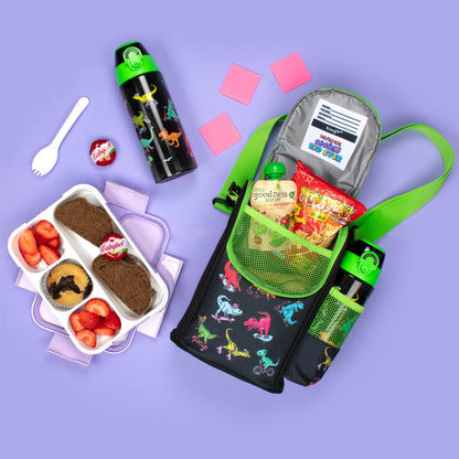 Strap Lunch Bags - Dinosaur Skaters