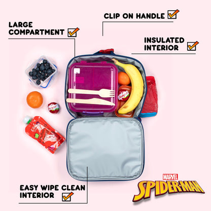 Personalized Lunch Bag - Spiderman Blue