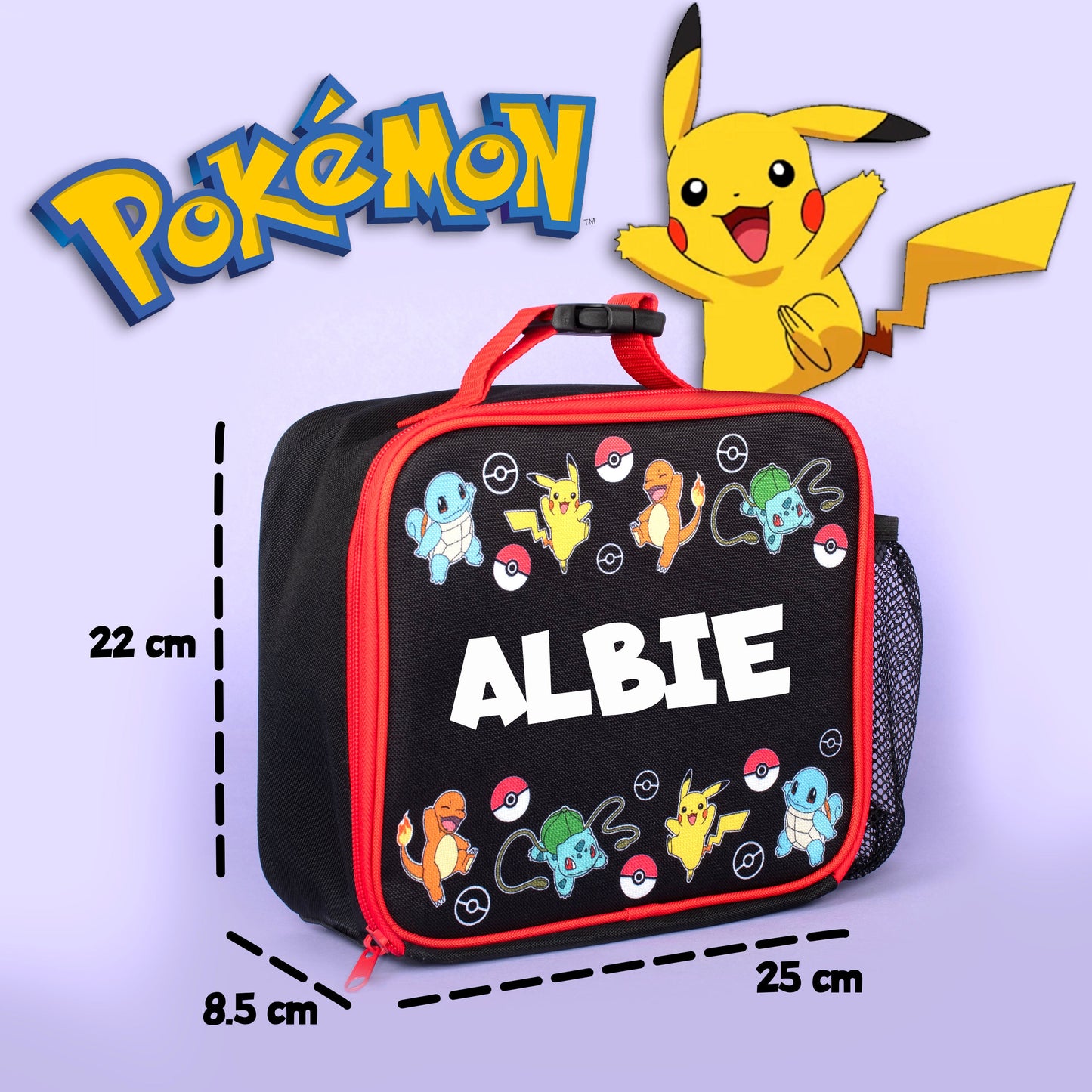 Personalized Lunch Bag - Pokemon Red