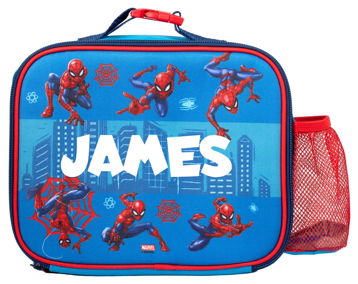 Personalized Lunch Bag - Spiderman Blue