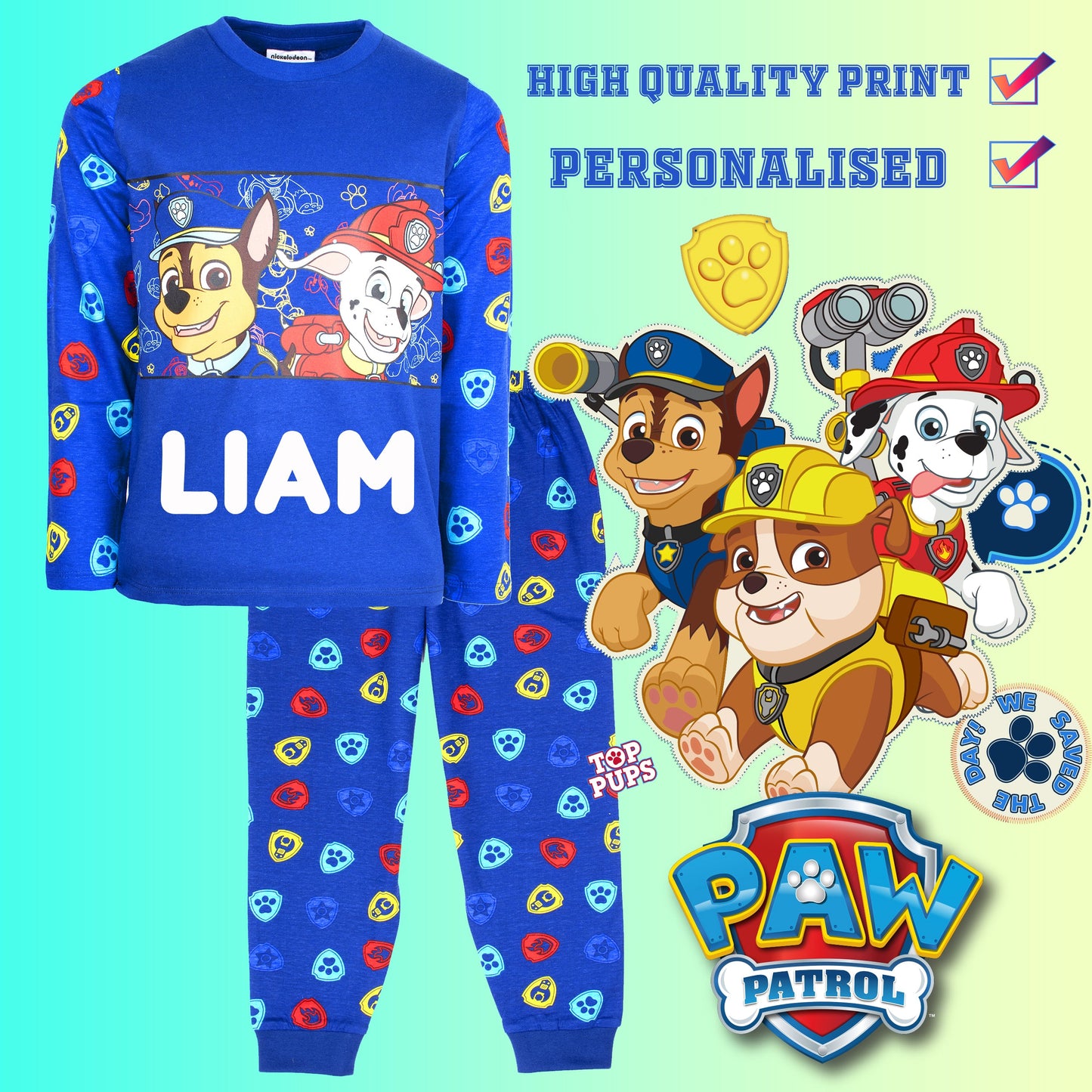 Paw Patrol Personalized Pyjamas