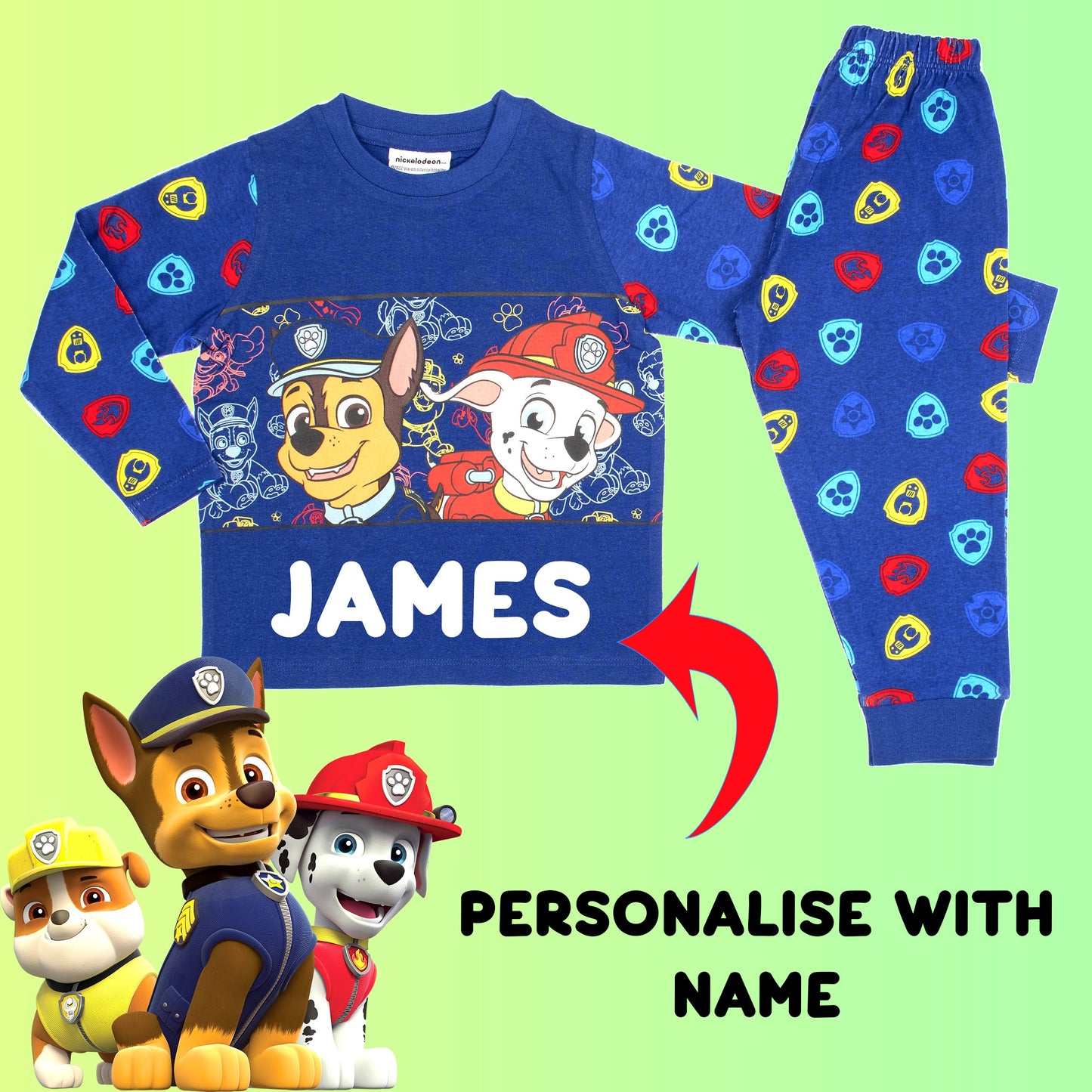 Paw Patrol Personalized Pyjamas