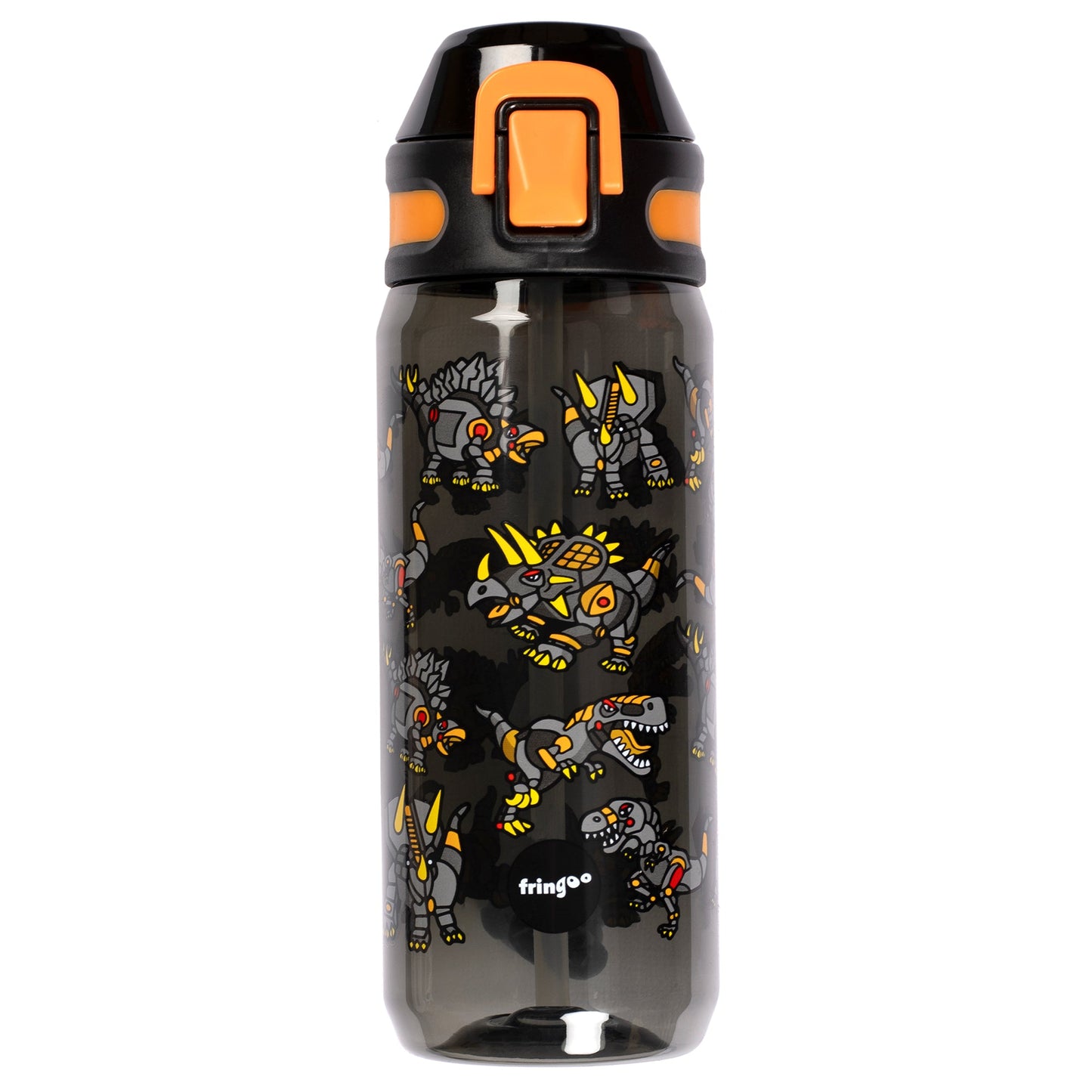 Gourde avec paille 600 ml – dinosaure Robot