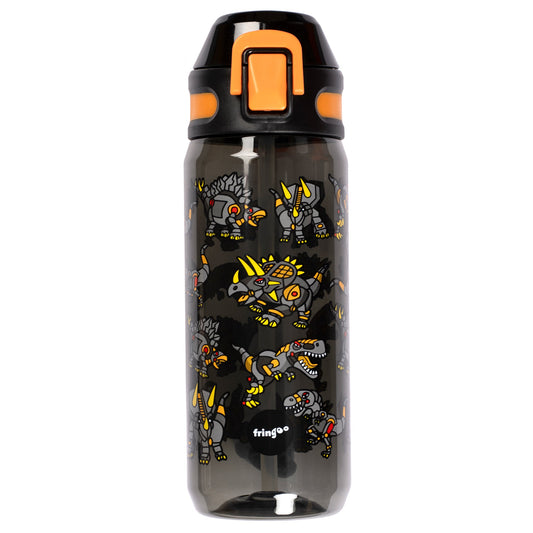 Gourde avec paille 600 ml – dinosaure Robot