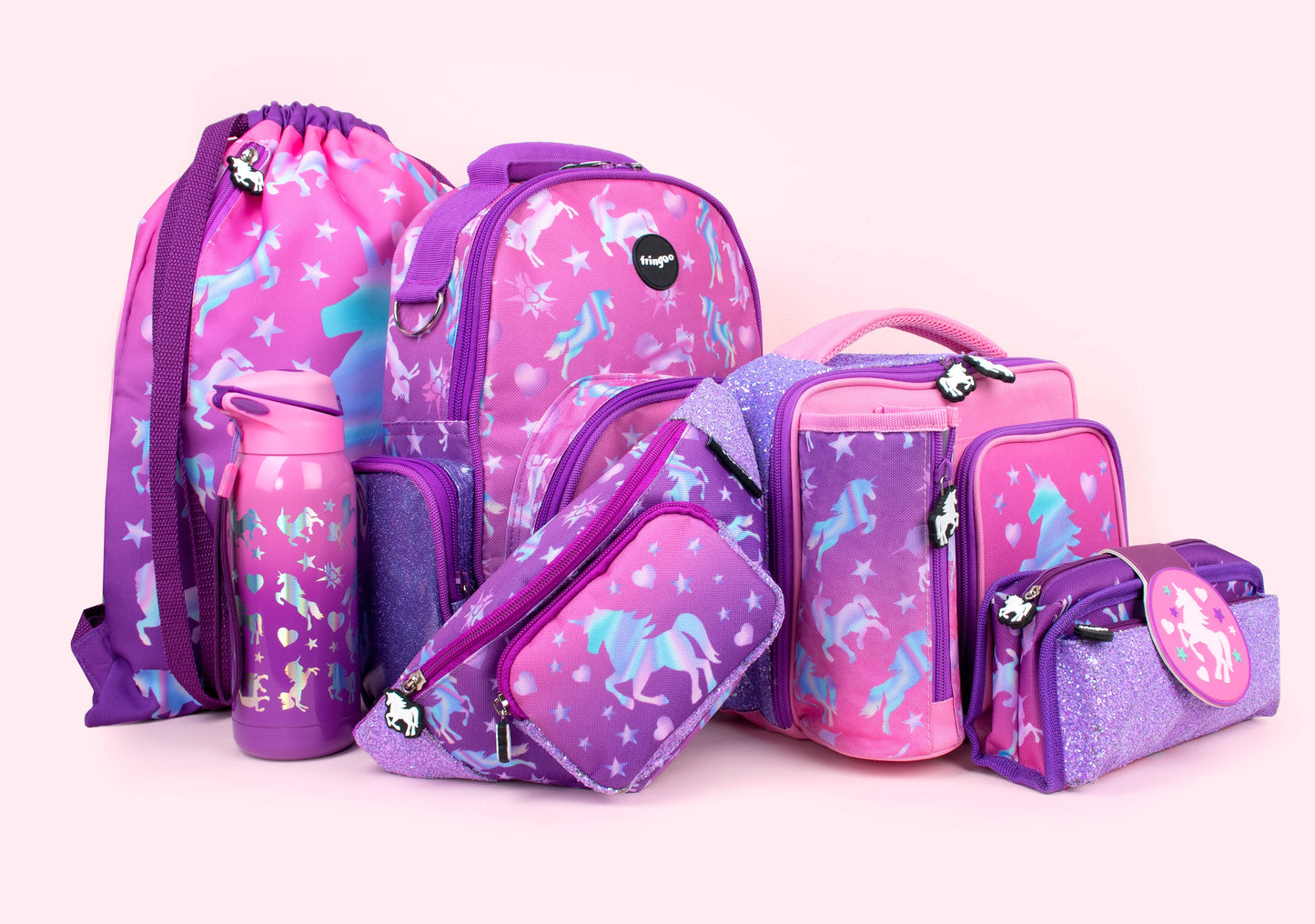 Sac à dos scolaire pour enfants - Sac de maternelle licorne ombrée pour filles