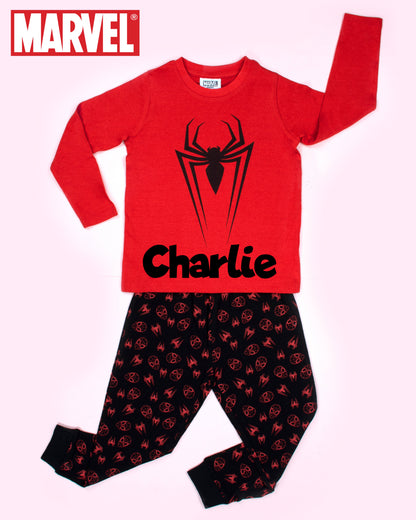Personalized Spider-Man Pajama Set - Red
