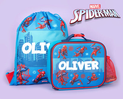 Personalized Lunch Bag - Spiderman Blue