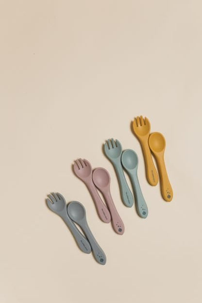 PRODUCT WITH IMPERFECTIONS - Kinderbesteck aus Silikon Honey