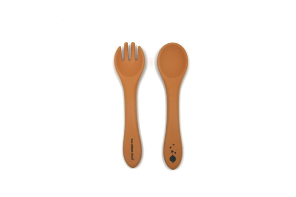 PRODUCT WITH IMPERFECTIONS - Silicone children's cutlery Honey