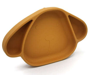 Kinderteller mit Saugfuß aus Silikon Milo Honey