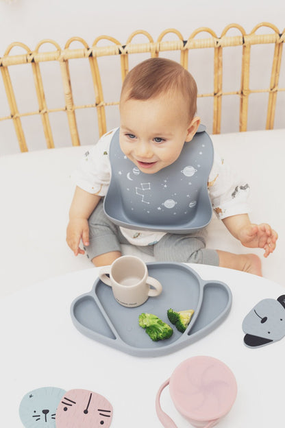 Milo Storm Grey Silicone Suction Plate for Kids