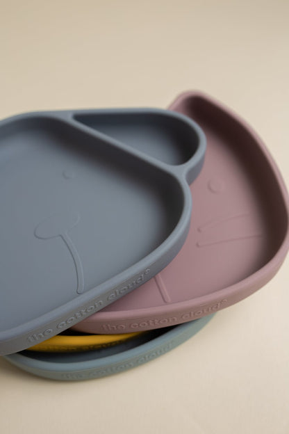 Milo Storm Grey Silicone Suction Plate for Kids