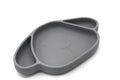 Kinderteller mit Saugfuß aus Silikon Milo Storm Grey