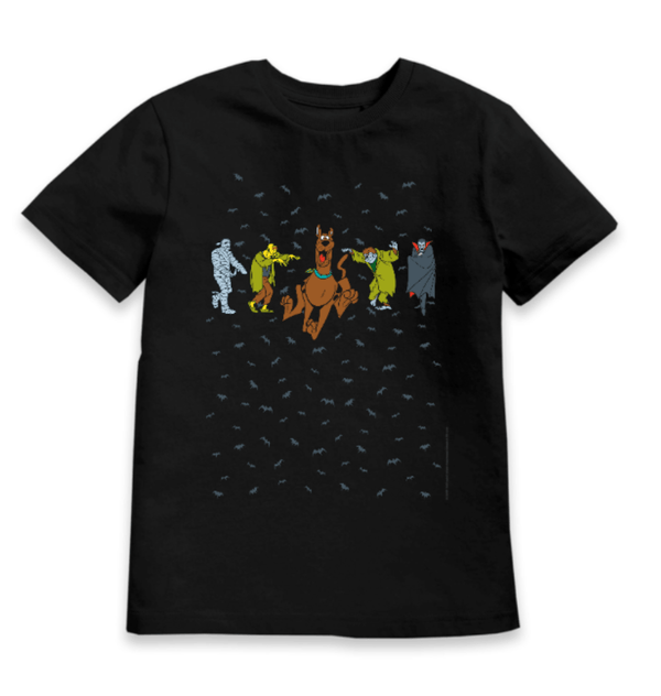 T-shirt enfant Scooby-Doo monstres et chauves-souris