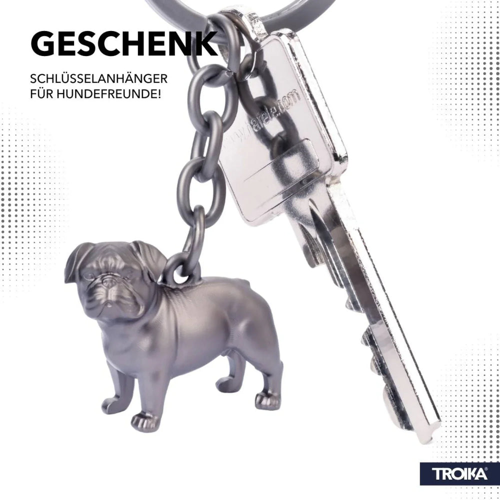 TROIKA BUDDY keychain – a pug dog